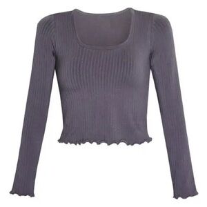 Sweaty Betty Ribbed Long Sleeve Top - size L